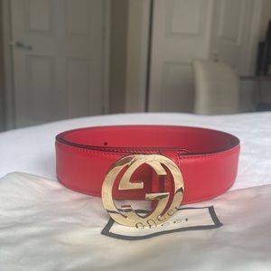 Red Gucci Belt